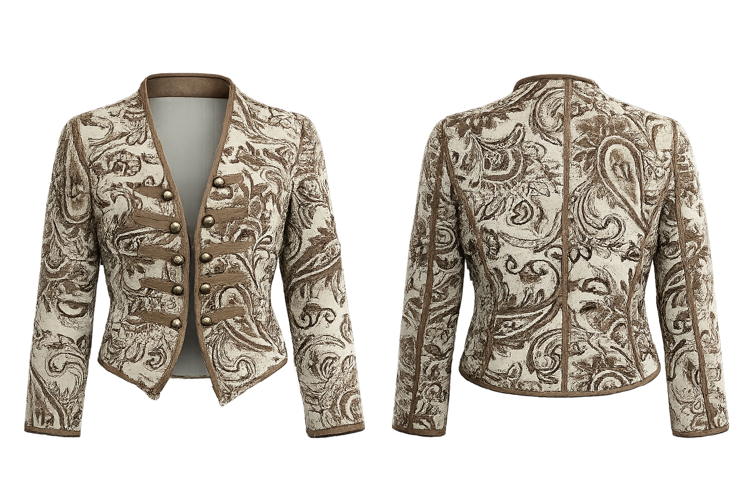 Baroque Paisley Jacket - crop