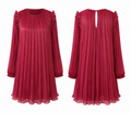 BURGANDY PLEATED MINI