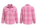 PINK PRIMA PLAID SHIRT