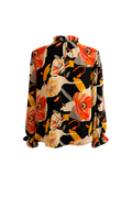 Black Floral Mock Neck
