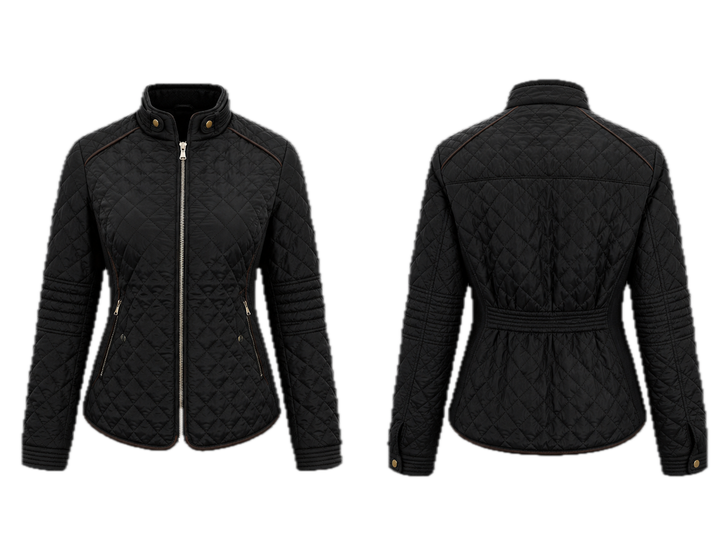 Black Quilted Padded Jacket