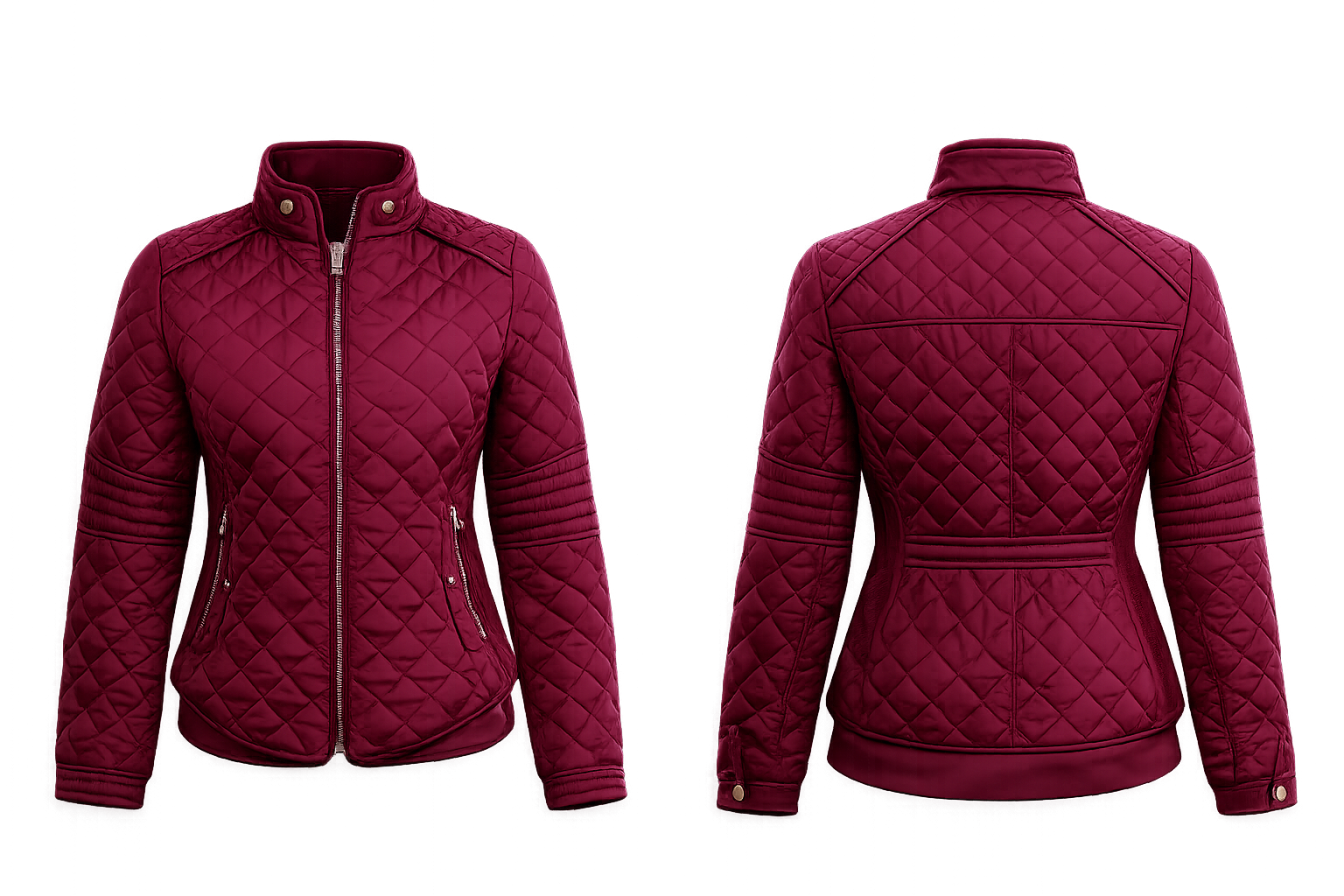 Red Quilted Padded Jacket