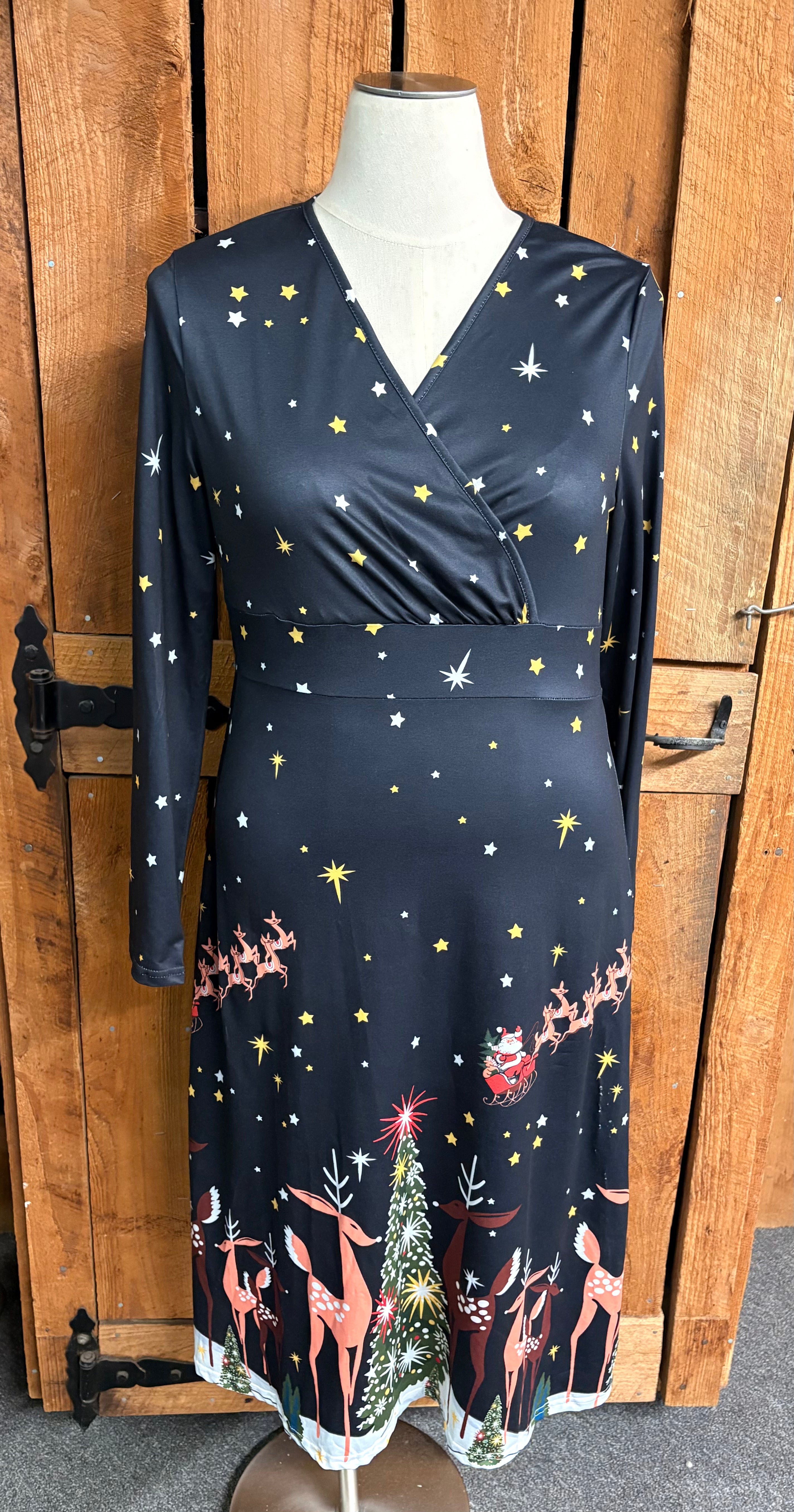 Christmas Print Dress