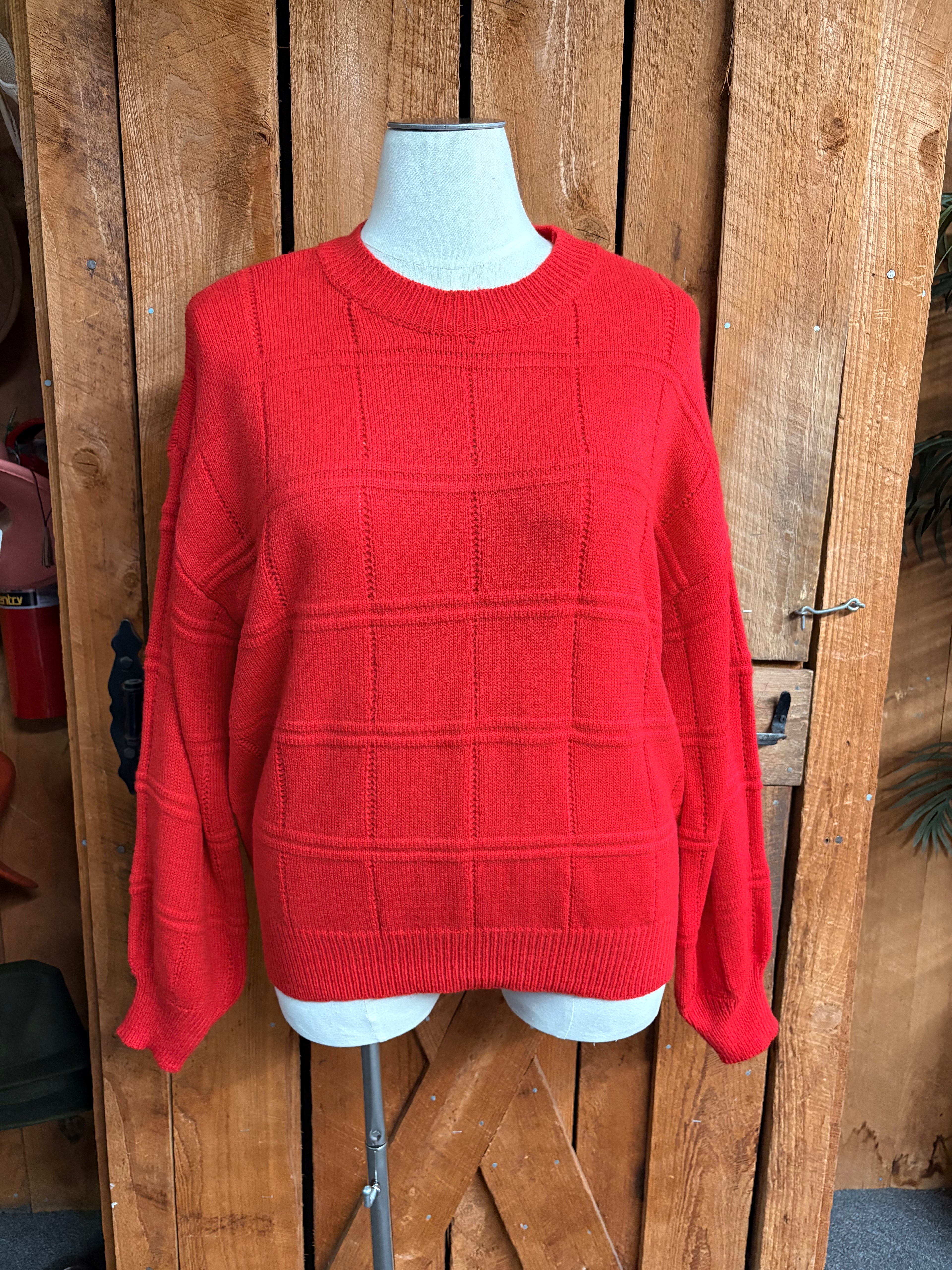 Red Crew Neck Sweater