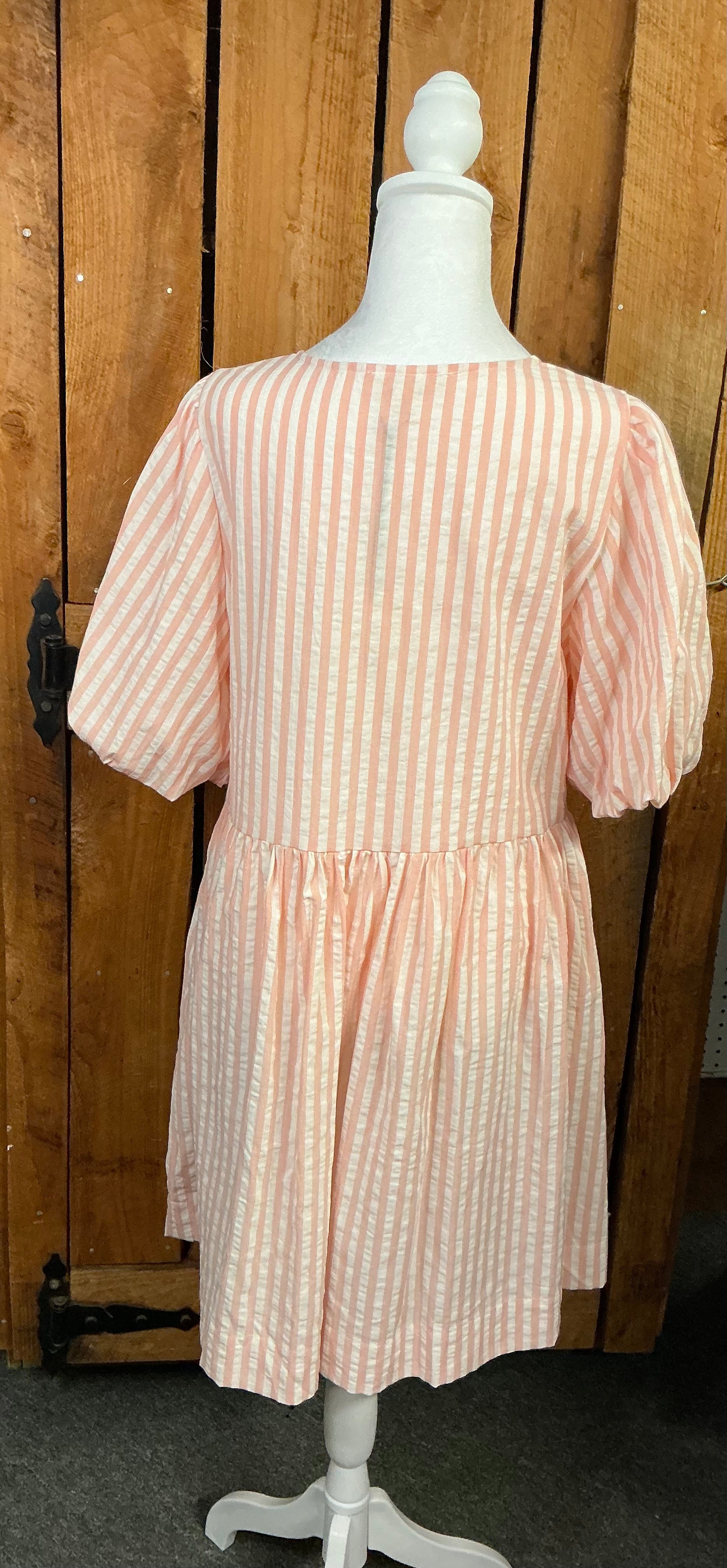 Coral Bow Mini Dress