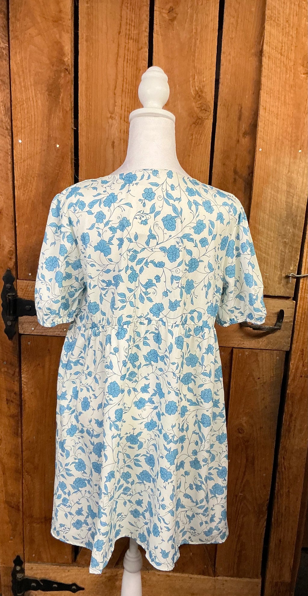 Sky Blue Floral Dress