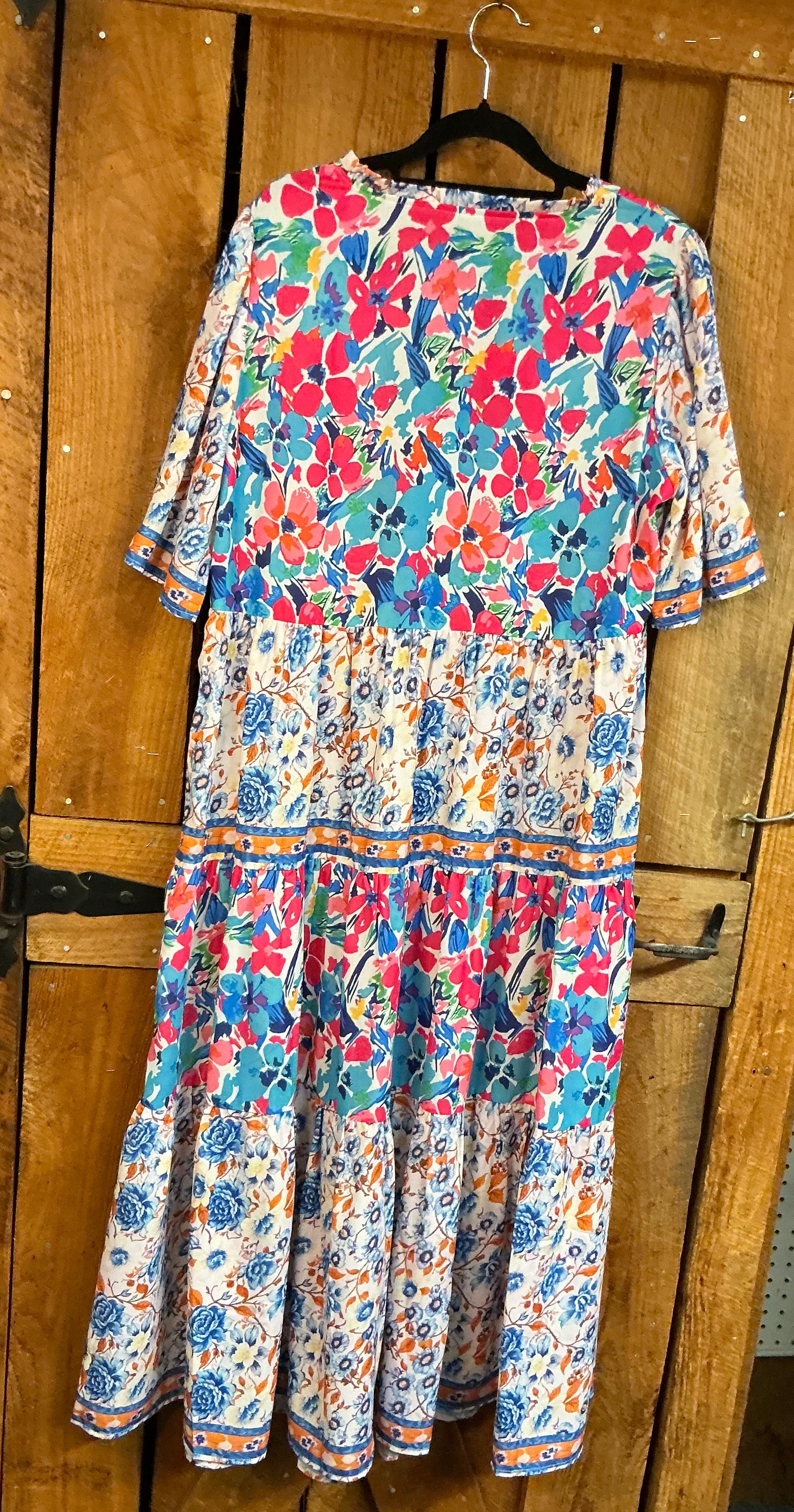 Blue Mixed Floral Dress