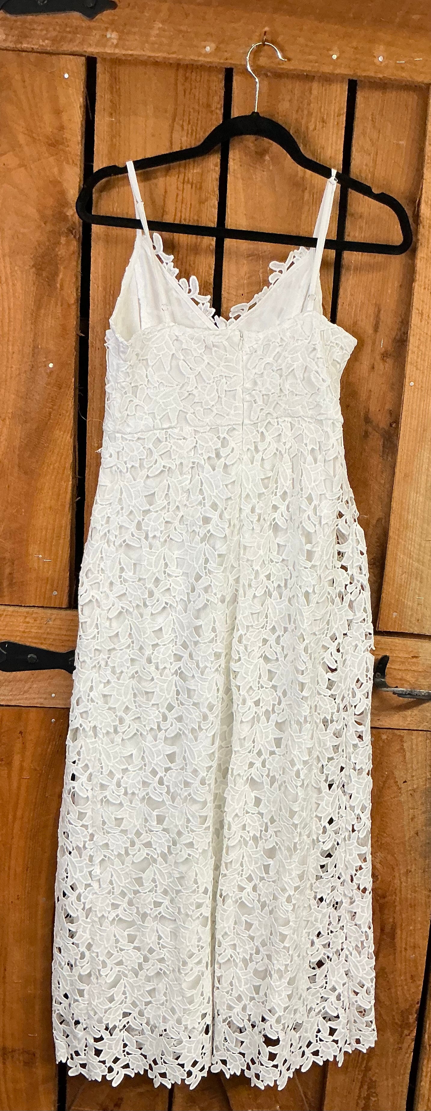White Cotton Lace Maxi