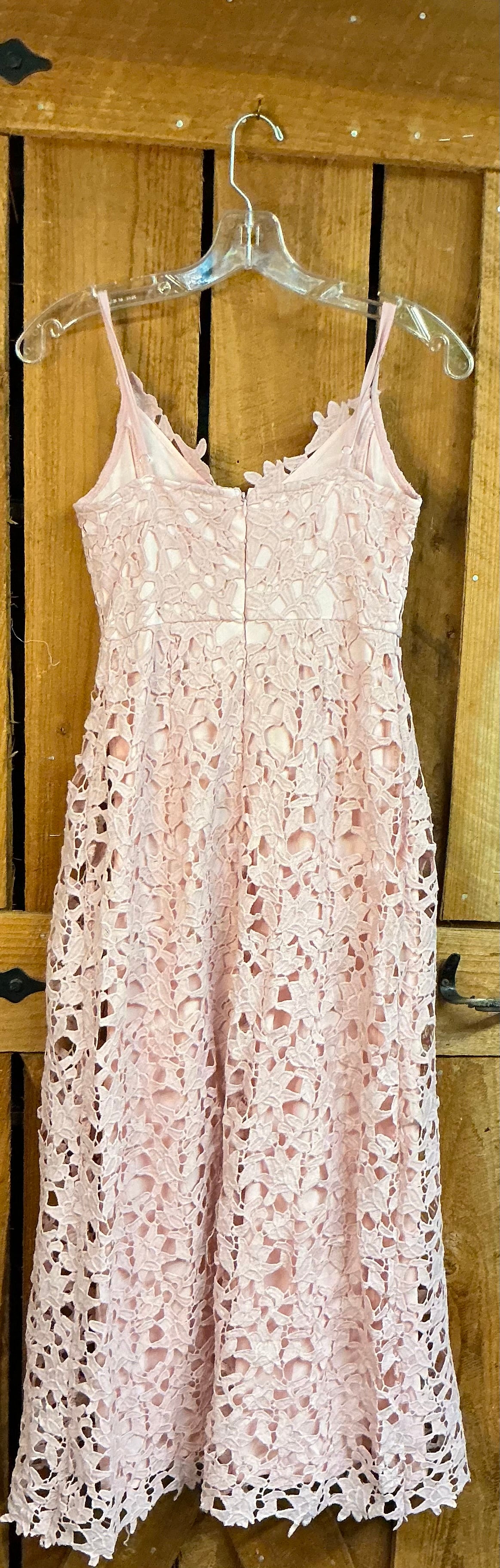 Pink Cotton Lace Maxi
