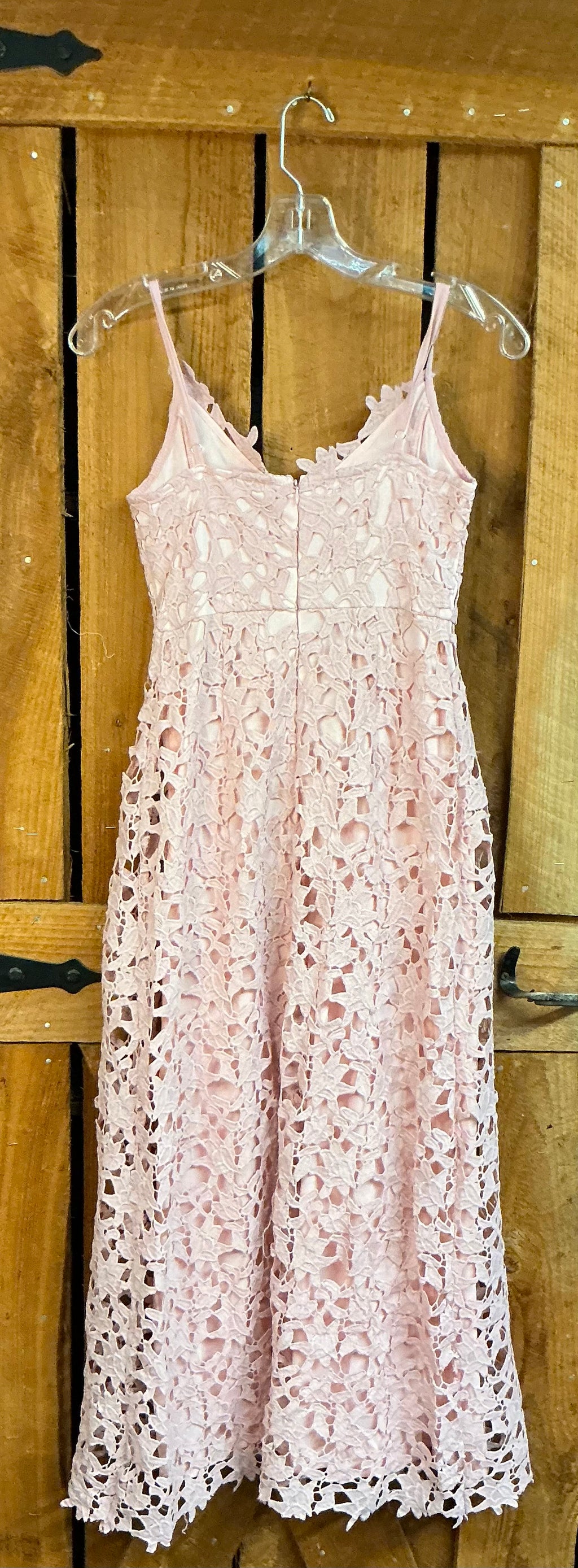 Pink Cotton Lace Maxi