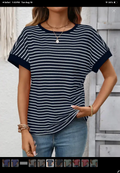 Navy Striped Knit