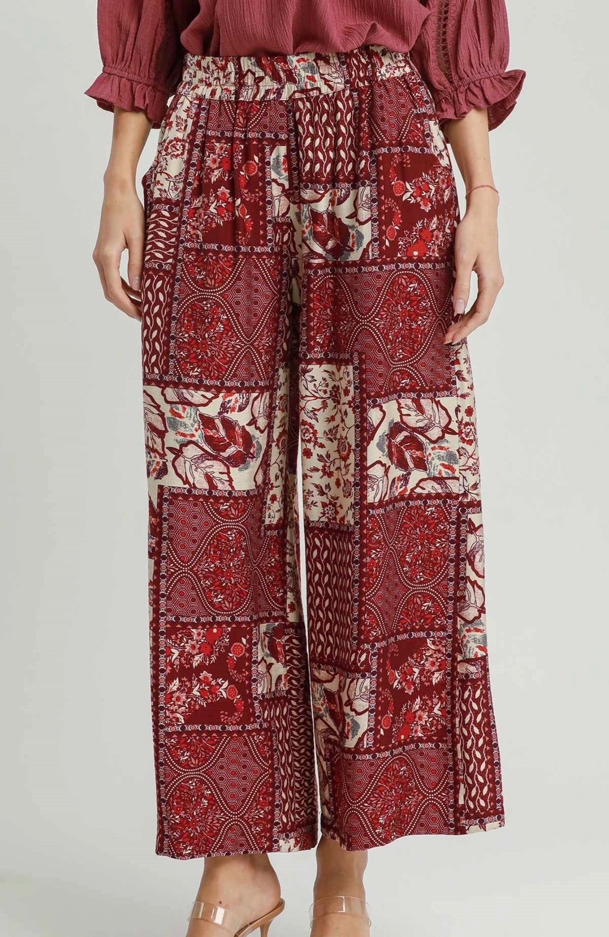 D1316 WINE MIX PANTS