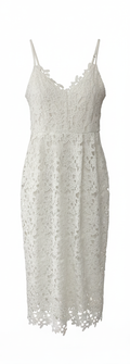 White Cotton Lace Maxi