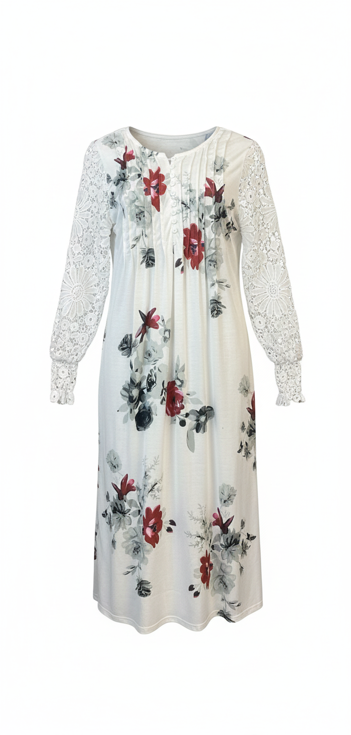 Red Rose Lace Sleeve