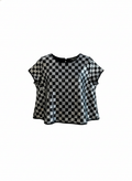 Sliver Plaid Sequin Blouse
