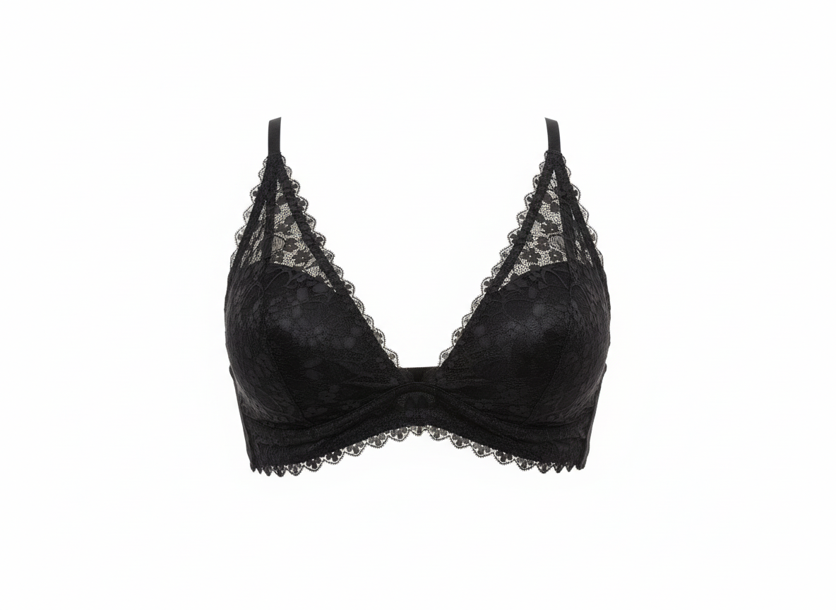 Black Lace Halter Bralette