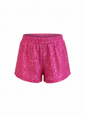 Fuchsia Sequin Shorts