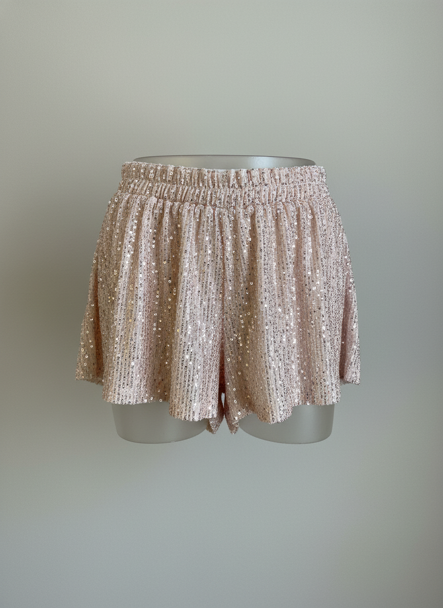 Nude Sequin shorts