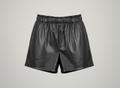 Black Faux Leather Shorts