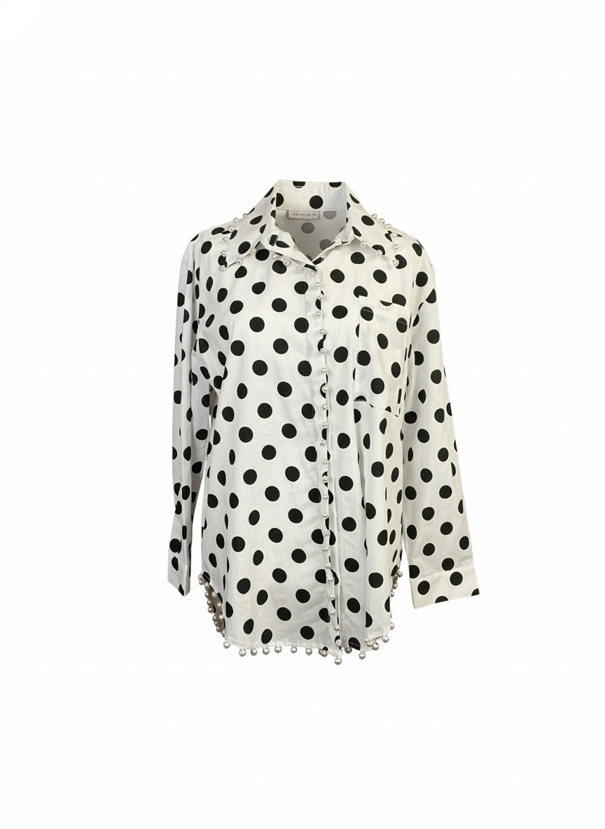 B/W Ploka Dot Pearl