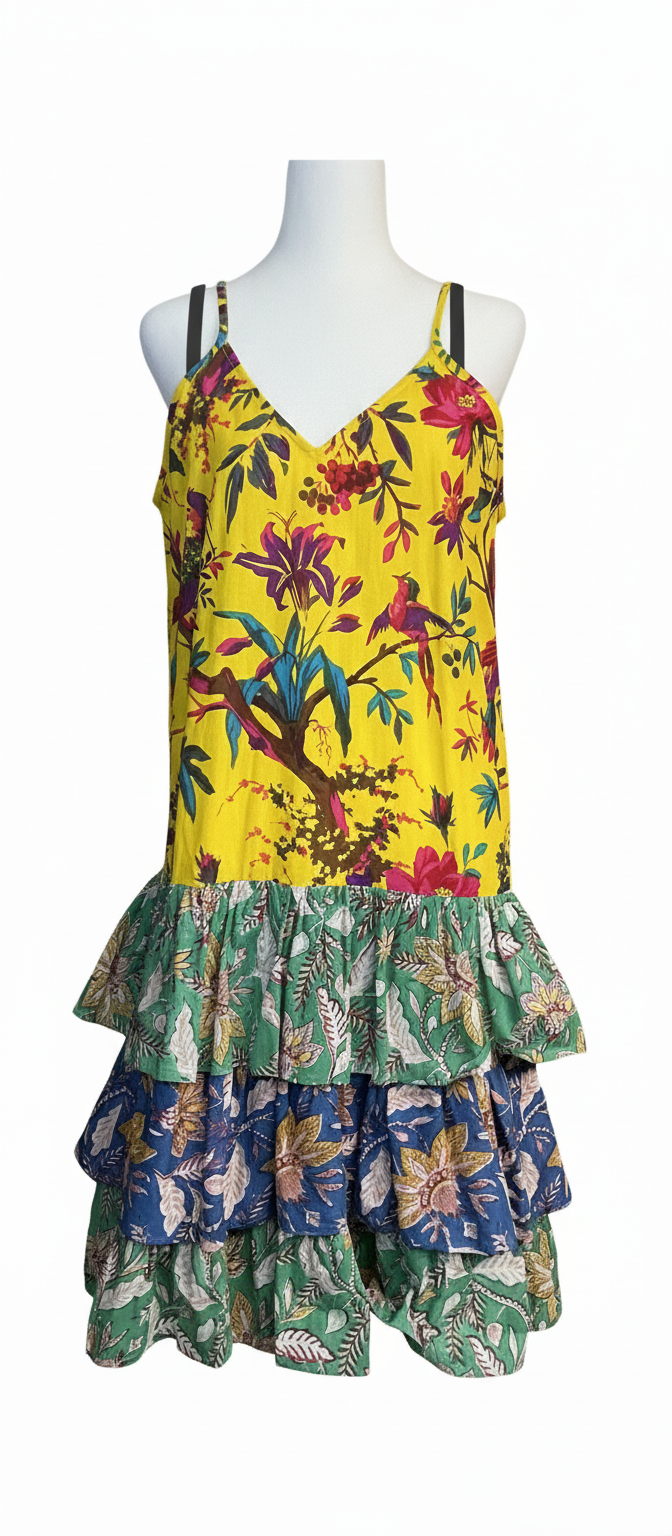 Tropical Tiered Dress