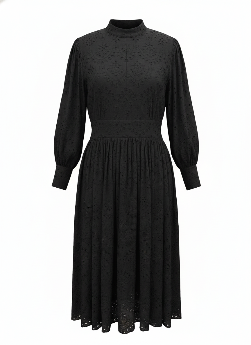 Black Eyelet Dress